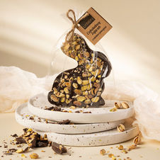 Czekolada ciemna Zajączek z miodem i pistacjami 85g