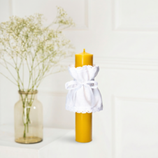 Świeca z wosku pszczelego Gromnica mała profitka biała