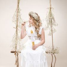 Świeca z węzy pszczelej  Gromnica mała profitka biała