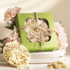 Czekolada biała Jajko  z miodem i pistacjami 85g