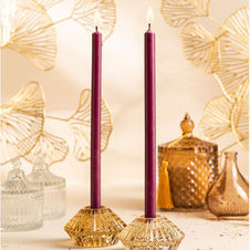 Świeca woskowa O-07 stołowa - kolor fioletowy stołowa - kolor fioletowy