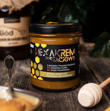Hexakrem pistacjowy 320 g z miodem i pyłkiem pszczelim
