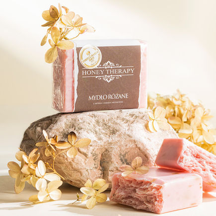Mydło różane z miodem kostka 100g