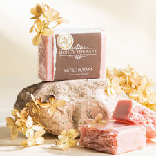 Mydło różane z miodem kostka 100g