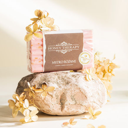 Mydło różane z miodem kostka 130g