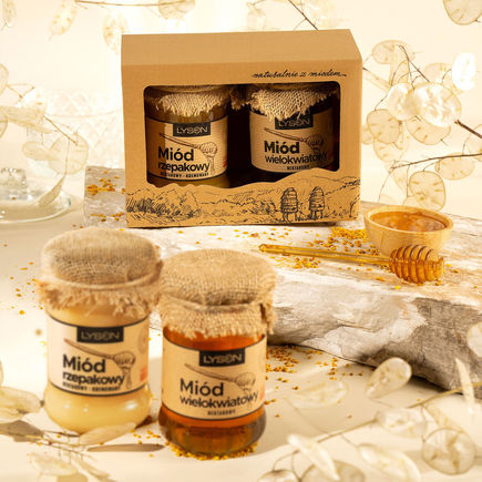 Zestaw Naturalnych Miodów Beskidzka moc zdrowia (2 x 400g)