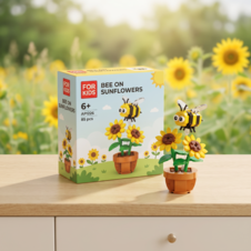 Pszczoła na słonecznikach zestaw klocków