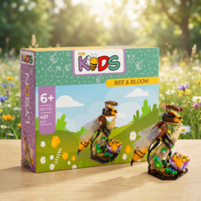 Pszczoła i mini łąka zestaw klocków