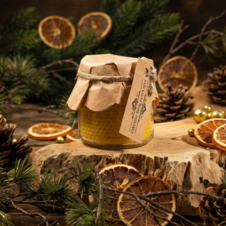 Świeca woskowa w szkle domowe przetwory z węzą