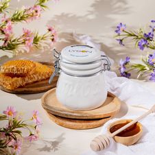 Miód wielokwiatowy nektarowy 400g ceramika biała