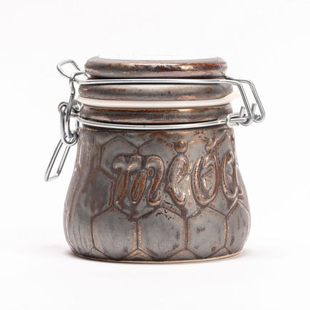 Miód wielokwiatowy nektarowy 400g ceramika metalik