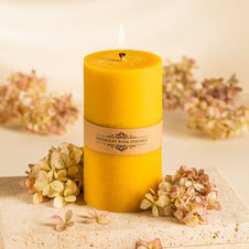 Świeca z wosku pszczelego walec średni 13 cm