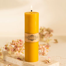 Świeca z wosku pszczelego walec cienki