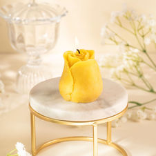 Świeca z wosku pszczelego róża duża