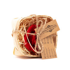 Świeca z wosku pszczelego pakiet czerwona róża w łubiance