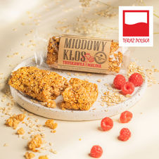 Miodowy kłos z truskawką i malinami 80g