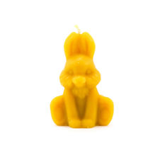 Świeca z wosku pszczelego zajączek siedzacy