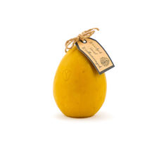 Świeca z wosku pszczelego jajko z tulipanami