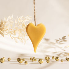 Zawieszka woskowa serce średnie