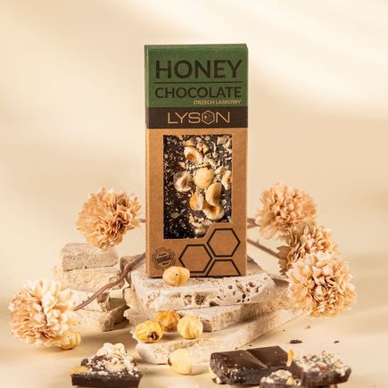 Czekolada z miodem i orzechami laskowymi 50g