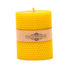 Świeca zwijana z węzy pszczelej walec W-8/10