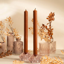 Świeca z wosku pszczelego brązowa stołowa fi 2 cm / wys 25 cm