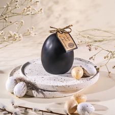 Świeca wielkanocna jajko gładkie czarne