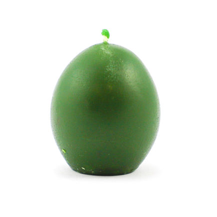 Świeca z wosku pszczelego jajko gładkie zielone