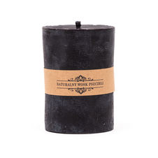 Świeca z wosku pszczelego walec średni czarny