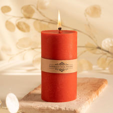 Świeca z wosku pszczelego walec średni czerwony