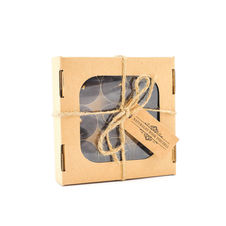 Zestaw świec 9 sztuk tealight brązowy