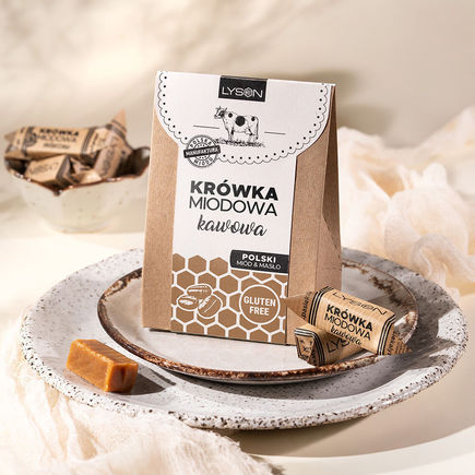 Krówka miodowa kawowa 120g