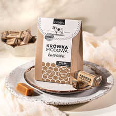 Krówka miodowa kawowa 120g