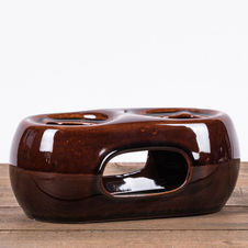 Podgrzewacz podwójny Kasztelan kolor koniakowy