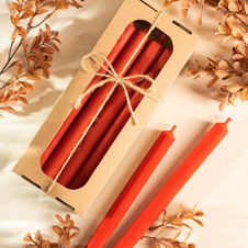 Zestaw świec stołowych 4 sztuki fi 2cm / wys 25cm / czerwone