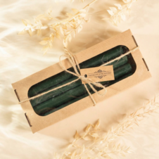 Zestaw świec stołowych 4 sztuki fi 2cm / wys 25cm / zielone