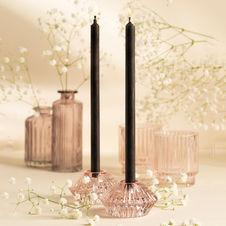 Świeca z wosku pszczelego O-07 stołowa - kolor czarny