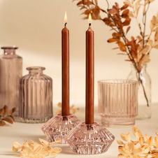 Świeca z wosku pszczelego 0-07 dł. 15cm - kolor brązowy