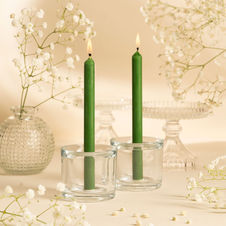 Świeca z wosku pszczelego 0-07 dł. 15cm - kolor zielony