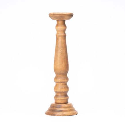 Świecznik drewniany II brązowy wysokość 42 cm