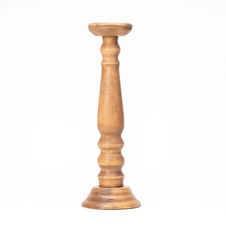 Świecznik drewniany II brązowy wysokość 42 cm