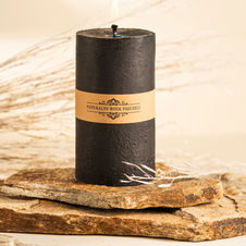 Świeca z wosku pszczelego walec duży - kolor czarny