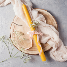 Świeca z wosku pszczelego pamiątkowa - okolicznościowa na chrzest