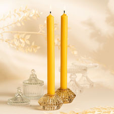 Świeca z wosku pszczelego okrągła długa stołowa